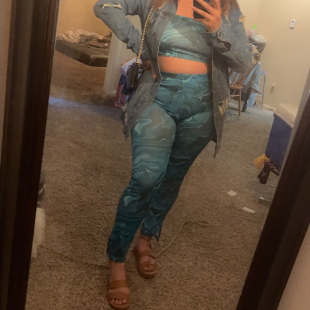 Blue two piece set